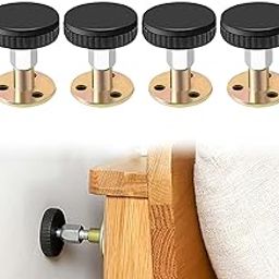 HASTHIP® 4PCS Headboard Stoppers, 47-64mm Adjustable Threaded Bed Frame Anti-Shake Tool, Bed Noise Stopper for Headboard, Couch, Cabinet, Headboard Supports Prevent, Protect The Wall from Banging-5