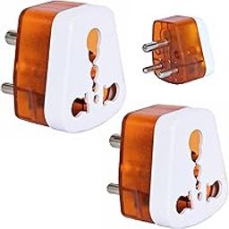 KAVANA Silk 6 amp to 16 amp Converter/Conversion Plug (5-16A) Converts 6A Socket to 16 A Socket for Geysers, A/C,Refrigrator,Microwave,etc for Indian and International Plugs,Pack of 2-17
