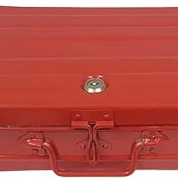JAYCO Aluminium Metal Cash Box with pre-fitted Lock, Jewellery Storage Organizer, Bank Locker Box (RED, 12" MEDIUM (12" x 8.5" x 3.5"))-image-76