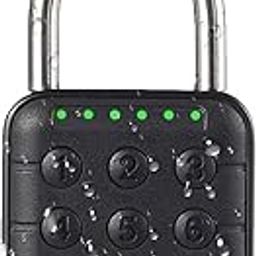 BOSCO 1 PC Smart Lock 6 Digit Passcode Combination Number Code Luggage Lock Travel Password Lock Luggage Padlock, IP67 Waterproof Padlock for Home, Office, Suitcase Security, Locker (Black)-image-26