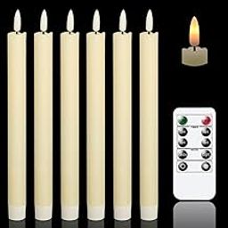 3D Flameless LED Candle with Remote - Battery Operated Home Decor Candle for Birthday, Wedding, & Gifting (6 Pcs)-18