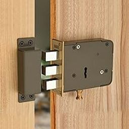 Duke Heavy Duty Door Lock Bullet with Lever Mechanism, Weather-Proof, Easy Installation, Key Hole Cover, Grey | 12 Gage Heavy Lock | 3 Keys-image-22