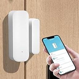 WiFi Door Sensor, Smart Window Door Sensor, Alexa Door Window Contact Sensor for Home Security, Door Open Detector with Alert Notification Compatible with Amazon Alexa, Google Assistant (1 Pack)-image-0