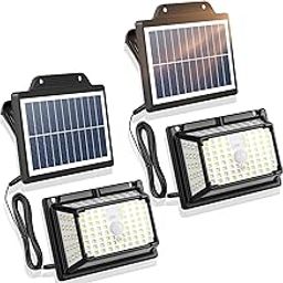 hanmir Motion Sensor Split Solar Powered LED Wall Light 190LED-2 Pack-image-43