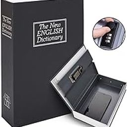LASALE Portable Book Safe With Combination Lock Dictionary Book Type Jewellery Safe Metal Cash Locker Box Book For Storing Money, Jewelry And Passport-10