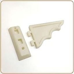 HYDERON PVC L-Shaped Shelf Bracket – Decorative & Durable Corner Brace for Floating Shelves (Pack of 2)-image-1