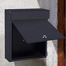 ATORSE Wall Mount Mailbox for Outside Lockable Postbox for Gate Outdoor Home Office-22