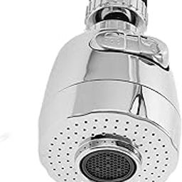 Water Swivel Faucet Extender, 360 ° Rotatable Spray Head Adapter Kitchen Swivel Tap Double Mode Water Saving Spray Splash-Proof Faucet for Bathroom Kitchen (SHORT, Pack of 1)-5