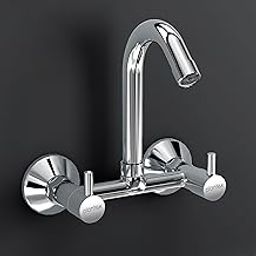Plantex Brass Spindle Kitchen Mixer Tap/Sink Mixer Tap Hot and Cold with Wall Flange and Teflon Tape/Kitchen Sink Tap -(MKS-1278-Chrome)-picture-10