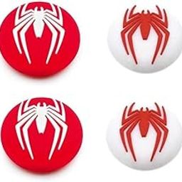 TMG 4Pcs Analog Stick Joystick Thumb Grip Cover Cute 3D Thumb Cap for PS5, PS4, Xbox One, Xbox Series X/S, Nintendo Switch Pro Controller. [Set of 4] (Red White)-7