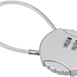 Combination Lock, Heavy Duty Security Padlock With Steel Shackle Waterproof Code Padlock With Wire Rope For Luggage Gym Locker Fence Toolbox Backpack Alloy Cable Locks, Luggage Locks (Silver, 3-Digit)-image-96