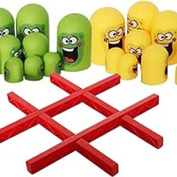 ATORSE Toy Tic Toe Game Strategy Desktop Checkers Game for Children Ages 3+ Kids Adults-Toys & Hobbies-Games-Board & Traditional Games-Contemporary Manufacture-image-2