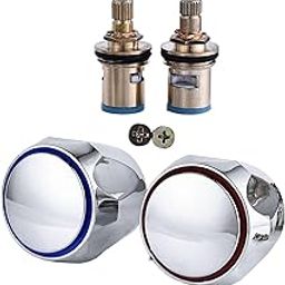 MERISHOPP Faucet Andles for Tub 2Pcs Screws 1/2inch for Bathroom Restroom Kitchen Sink Standard| Home Décor | Kitchen Tools-19