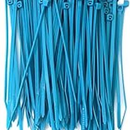 Electronic Spices 2.5mm X 100mm Blue Color Multi-purpose Self Locking Nylon 66 Industrial Grade Cable Tie Pack of 100pcs-7