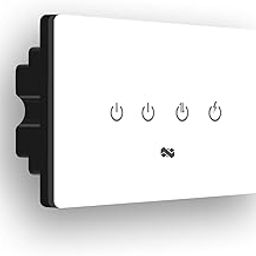 IOTICS Smart Wifi Switch Board: 4 Switch with 1 x High Load (AC/Geyser) switch. Touch, Remote, App Control. Voice Compatible with Alexa & Assistant. Smart Touch Switch For Home Automation (White)-17