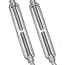 Stainless Steel 304 Turnbuckle Hook And Eye Wire Rope Tension (M8, Pack Off 2)-picture-14