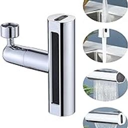 POPLEY 360 Degree Universal Shower Faucet Universal Swivel Waterfall Faucet Stainless Steel Multifunctional Adjustable Kitchen Faucet with Pull Out Sprayer(Pack of 1)-image-46