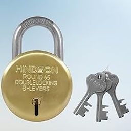 Hindson India 65mm Gold Finish Steel Padlock – Double Locking, 8 Lever, includes 3 Keys – High-Security Padlock for Gates, Doors, Shutters, Home-picture-11