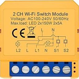 Drix® - 2 Node Smart WiFi Retrofit Module| Smart Light Switch Module| WiFi Controlled | Works with Smart Life, Alexa, Google | Fits into any Existing Switch Board-1