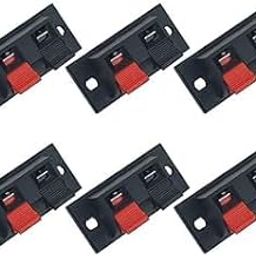 SP Electron 2 Way Stereo Speaker Plate Terminal Strip Push Connector Block Pack of 10Pcs-image-11