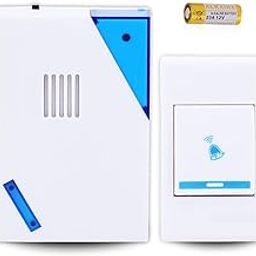 YUNBING Doorbell Kit Over 100 Feet Range 32 Rings Door Bell Chime LED Flash Cordless Calling Remote Control Door Bell Ideal for Home/Shop/Office (Color May Vary) 1 Piece-picture-21