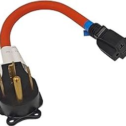 Fullsky FC-14352T Male 30A Dryer Plug 14-30P to 5-15R or 5-20R Adapter 4 Prong to 3 Prong 20A Output 125V-image-79