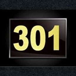 Number Plate 301 Room, Hotel, Hospital, Lodge,Apartment, Flat,Door No,College, Library, Rack Numbers Warehouse, Black Acrylic Background with Gold Letter with PVC Waterproof Black Sticker-image-90