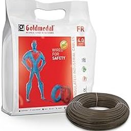 Goldmedal 45 Meter 1100V 4.0 Sq mm Fire Retardant Electric Wire (Black) - Pack of 1 | Wire for Domestic & Industrial Connection Use | Multi-Strand, PVC Electrical Insulated Copper Wire-picture-22