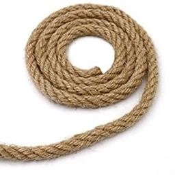 KINGLAKE 32 Feet 100% Natural Thick Jute Hemp Rope 8MM Strong String Craft Twine for DIY & Arts Crafts,Christmas Gift Packing,Cat Scratch Post, Bundling,Floristry-image-5