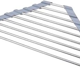 SECRET DESIRE Stainless Steel Foldable Corner Sink Rack for Laundry Room Kitchen Fruits Gray|Home & Garden|Kitchen Dining & Bar|Kitchen Storage & Organization|Racks & Holders-image-56