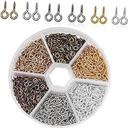 SOESFOUFU 600pcs Eyelet Screw Hooks for Jewelry Making Eye for Craft Projects for Necklaces and Pendants Convenient Storage Box Included-image-72