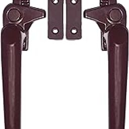 Aluminium Alloy Left and Right Hand Side Locking Handle for Casement Windows (Brown)-60