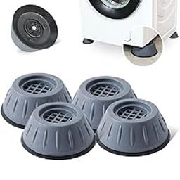 Anti-Vibration Pads for Washing Machine 4Pcs – Noise Cancelling Feet, Shock Absorber Bushes, Leveling Support Legs with Suction Base, Durable Round Washer Stand for Stability and Reduction-image-9