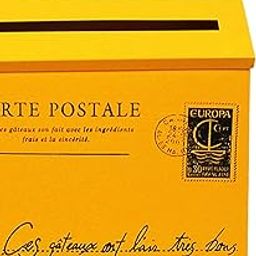 The Style SutraWall Mounted Mailbox Retro Drop Box for Front Door Outside House Home Office yellow-image-47