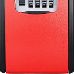 LOOM TREE® Outdoor Wall Mounted Safe Key Box with Lock & Waterproof Cover Red | Material ~ Zinc Alloy-13