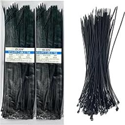 GLUN® Black Nylon Cable Zip Ties 3.6x250mm 200 Piece Multi-Purpose, Self-Locking & Weather-Resistant Wire Ties, Plastic Wire Ties for Home, Office, Garden, Workshop-0