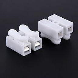 RT SENSE - Quick Push Electric Wire Connectors, Screwless Quick Electrical Connector High Pressure Resistant Splice Lock Wire Terminals Push Connector Wire Connector (2 Way Push Connector, 10)-11