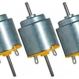 SP Electron Dual Shaft DC Motor Mini Electric Motor Carbon Brush High Speed Torque Electric Toy Cars Engine Motor Kit, for DIY Fan Toys Cars Models (Pack of 5)-12