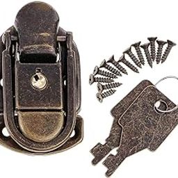 ACCC Zinc Alloy Vintage Old Style Padlock Lock with Keys for Cabinet Home Decoration-11