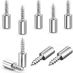 DISHIV Self-Tapping Screw Shelf Support Pins | Nickel-Plated Shelf Holder Brackets for Cabinets, Closets, Glass Cases, and Furniture Accessories (20 pcs)-21