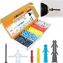 Homdum Assorted Nylon Wall Plugs I Sleeve Gitt I Toggle Anchor Plug I Pack of 270Pc-22