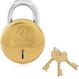 Godrej Locks I Navtal 6 levers 50 mm I Padlock for Main Door I Gate Lock I Tool Box, Shutters, Shops & Offices I Strong Hardened Corrosion Resistant Shackle I Brass Material | 1 Year Warrenty-3