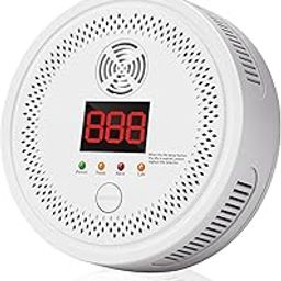 Carbon Monoxide Detector, CO Gas Monitor Alarm, Portable CO Detector with Digital Display and Voice Alert for Home, Kitchen, Travel, Battery Powered-image-5