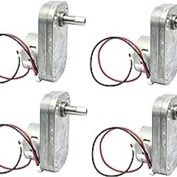 INVENTO 4pcs 12V 15 Kg-cm 200 RPM DC Motor Micro Reduction Square Gearbox High Toque Heavy Duty For Robotics DIY Projects-picture-0