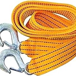 Kingsway Heavy Duty Car Towing Rope with Forged Hooks at Both The Ends (Yellow Color, Made of Nylon, 3 Ton Load Capacity)-image-4