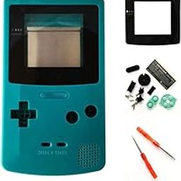 Ambertown Replacement Full Housing Shell Case Cover for Nintendo Gameboy Color GBC (Teal)-17