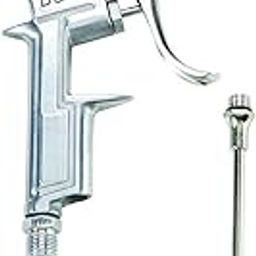 Air Blow Gun with OD 1/4" Thread Pneumatic Push Type Female Compressor Cleaning Tool Industrial Air Blow Gun Steel Air Flow Extension Pneumatic Air Compressor Tool Dust Air Blower (Metal Gun)-image-53