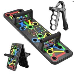 generic TWINZFIT Pushup Board, 15 in 1 Push Up Stand, Multi-Function Flex Board for Chest, Triceps, Shoulder, Back Muscles, Home Workout Gym Equipment, Multicolour And Hand Gripper 5-100kg Combo image 1
