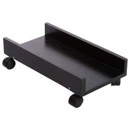 UNIEYE Heavy Duty Wooden CPU Trolley for Desktop Computer PC with Wheels (10 x 15.7 inches, Wenge) image 1