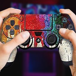 Elton PS4 Controller Designer Skin for Playstation 4 , PS4 Slim , Ps4 Pro Dual Shock Remote Wireless Controller - Skin for One Controller Only + 2 Led bar Decal Free image 3